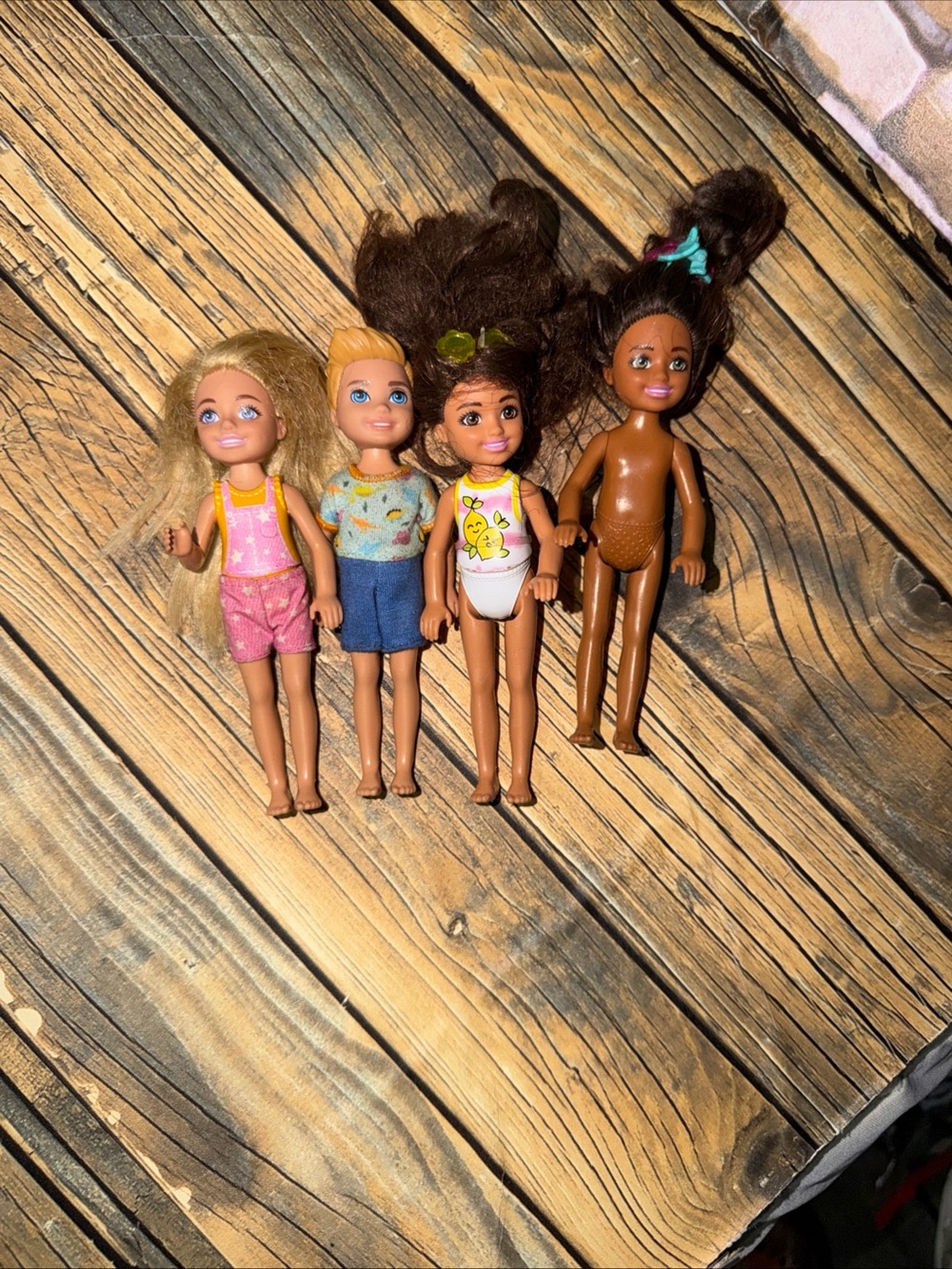 Barbie Chelsea Doll Lot of 4 - Friends & Boy Doll Tommy/Chelsea